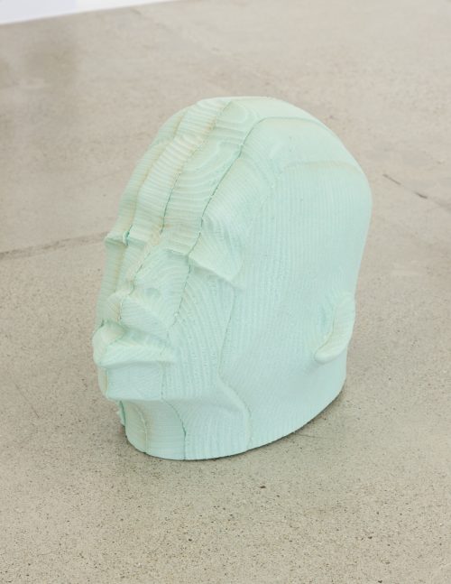 Matthew Angelo Harrison, Post-Chronology Series, Head #1, 2016. Open-cell polyurethane foam, 20 x 17 x 12 inches / 50.8 x 43.2 x 30.5 cm. Courtesy of Jessica Silverman Gallery.