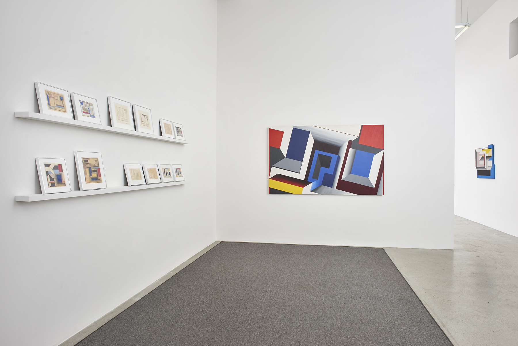 Installation view, 1960s Portal Paintings, Suzanne Blank Redstone at Jessica Silverman Gallery, San Francisco, 2016. Courtesy of Jessica Silverman Gallery.