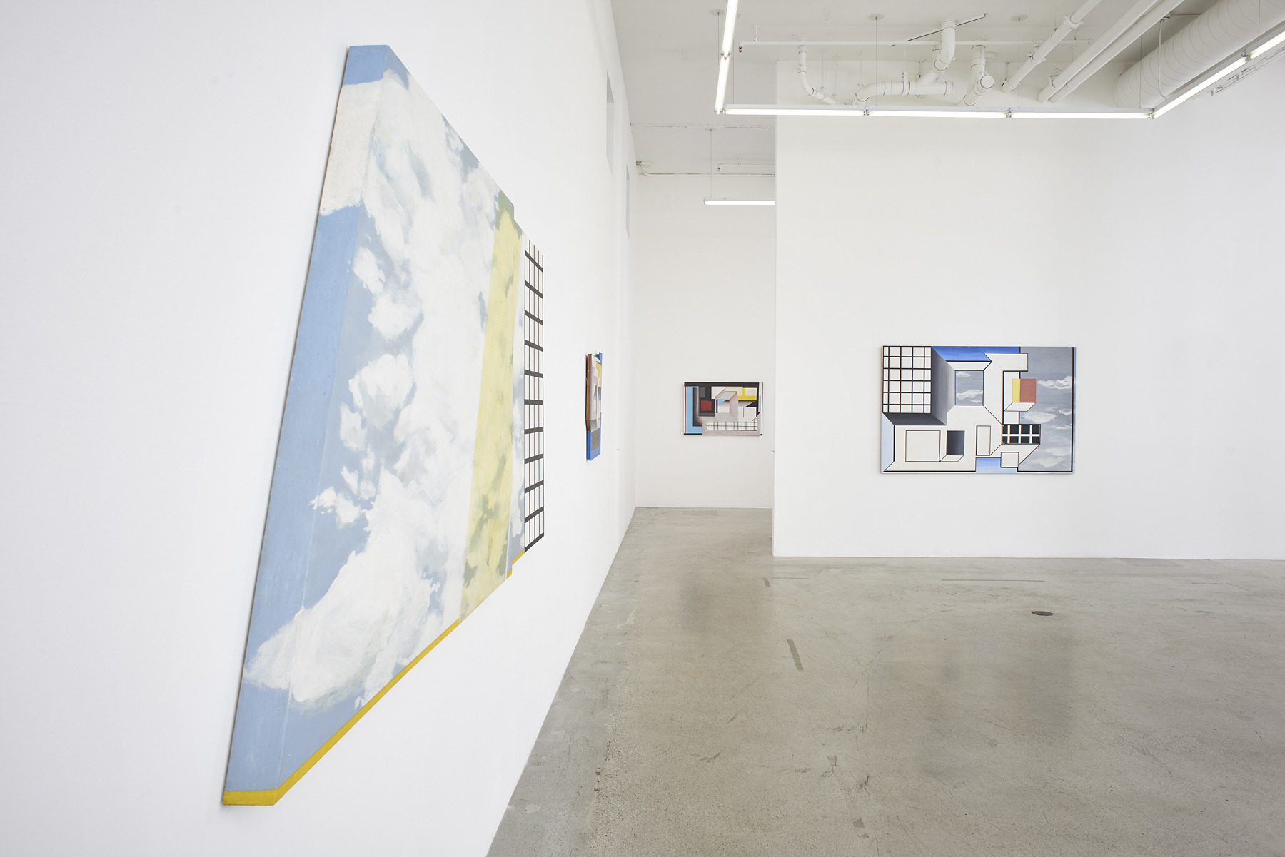 Installation view, 1960s Portal Paintings, Suzanne Blank Redstone at Jessica Silverman Gallery, San Francisco, 2016. Courtesy of Jessica Silverman Gallery.