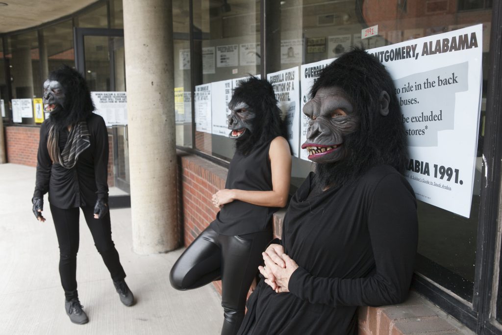 Guerrilla Girls, 2015. Photograph by Andrew Hindraker. Courtesy of the Guerrilla Girls and Whitechapel Gallery.