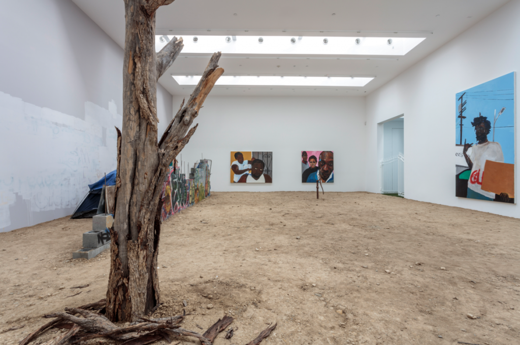 Henry Taylor, with a New Film by Kahlil Joseph Installation view, 2016. Blum & Poe, Los Angeles Photo: Joshua White/JWPictures.com