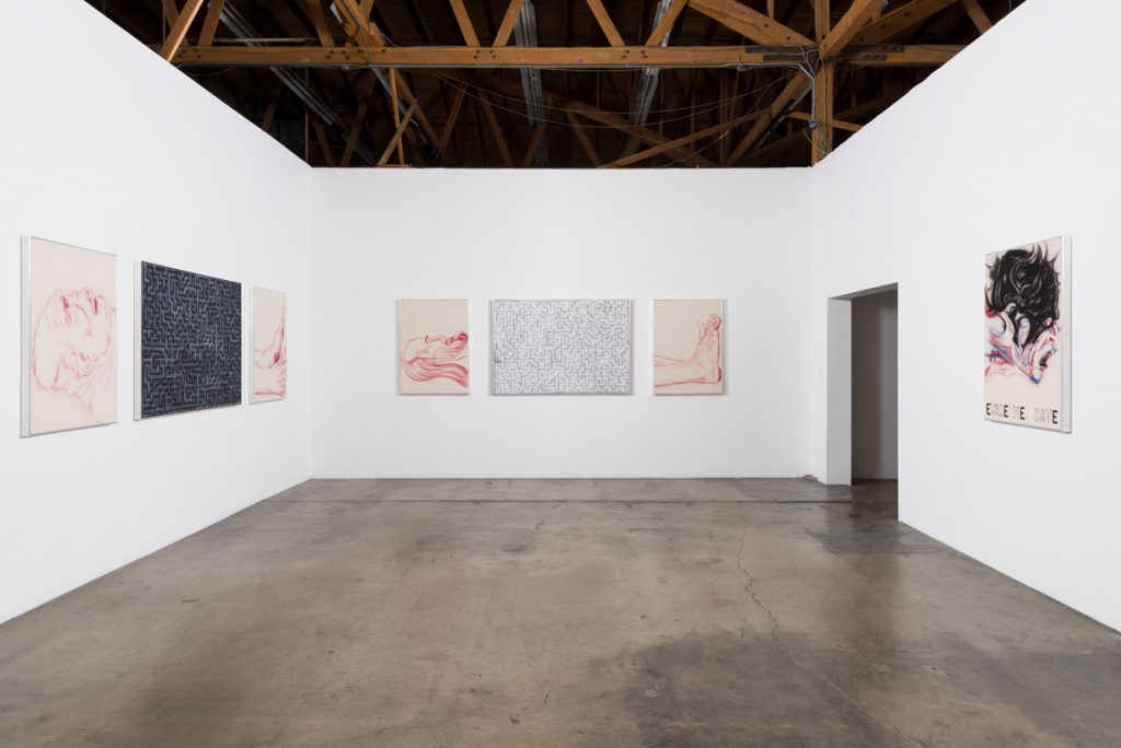 Installation view, Zoe Barcza, DR AWKWARD, Ghebaly Gallery, November 12 - December 23, 2016. Courtesy the artist and Ghebaly Gallery, Los Angeles. Photo: Jeff McLane